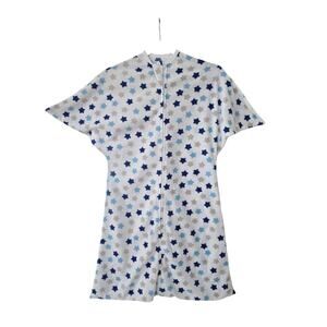 Zipadee-Zip Baby Sleepsack Large White Blue Gray Stars Fleece 12-24 Months Pjs
